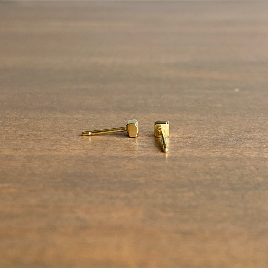 Small Faceted Stud Earrings