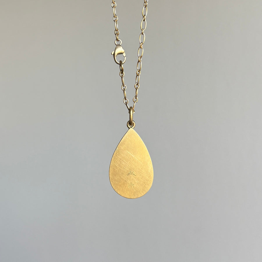 Bluegreen Tourmaline Teardrop Pendant