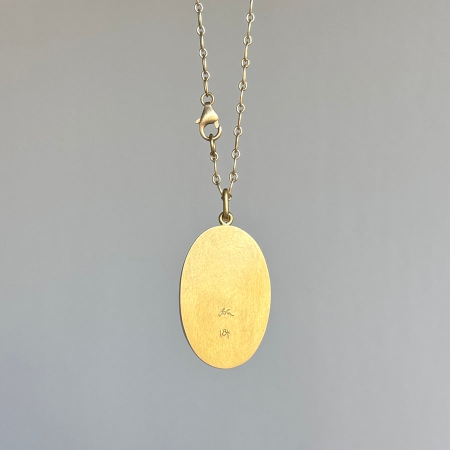 Large Oval Garnet Pendant