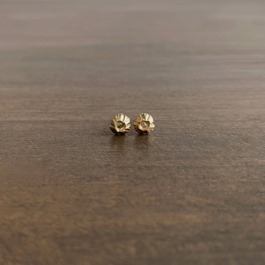 Gold Barnacle Stud Earrings