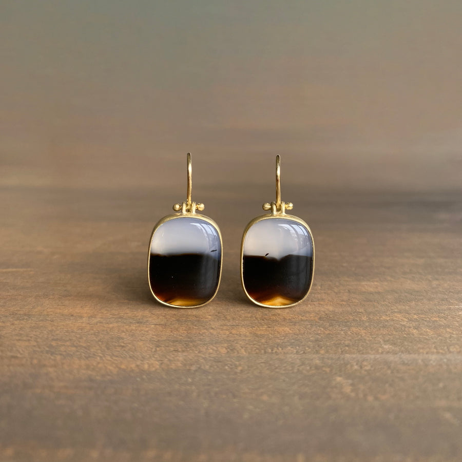 Montana Agate Cushion Earrings