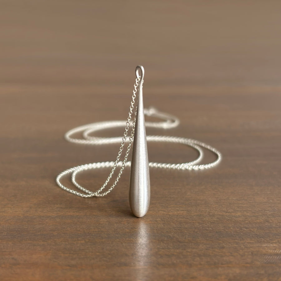 Large Liquid Sterling Silver Drop Pendant