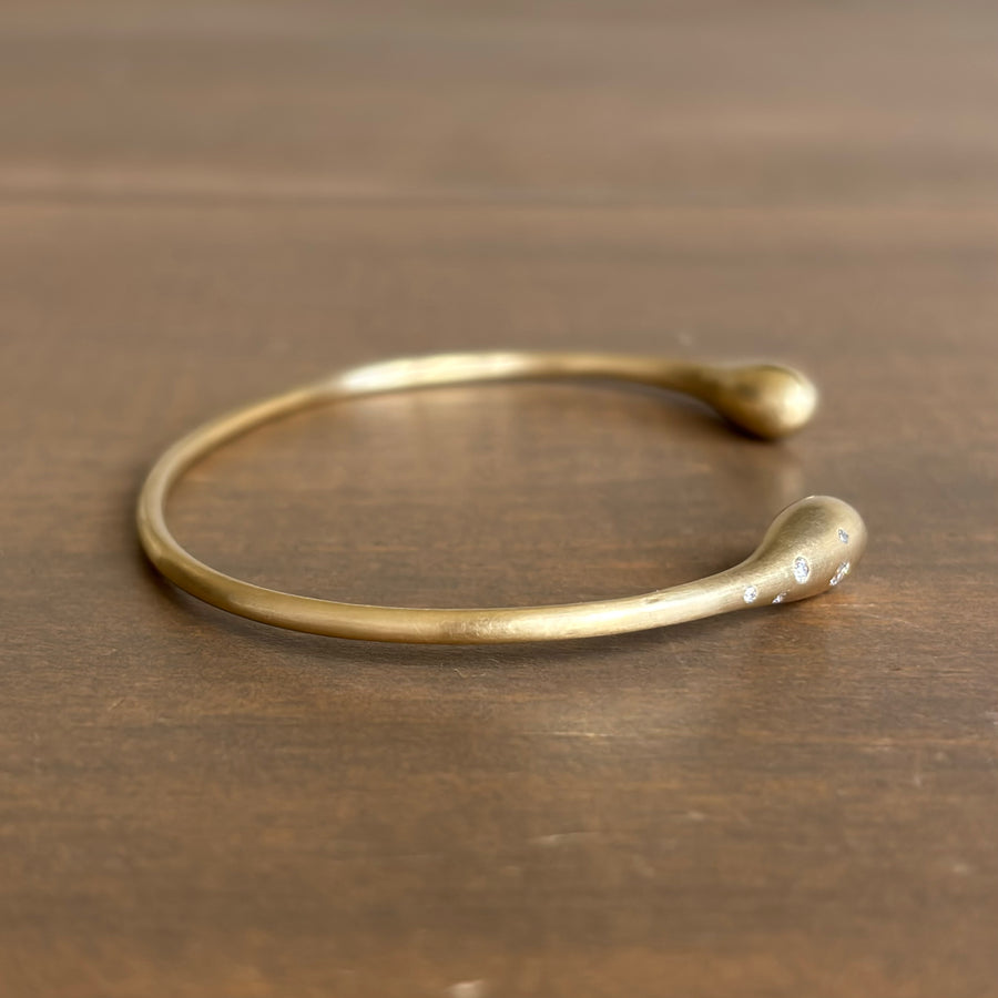 Liquid Gold Fine Melee Diamond Drop Cuff Bracelet