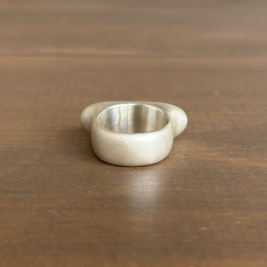 Oval Montana Agate Signet Ring