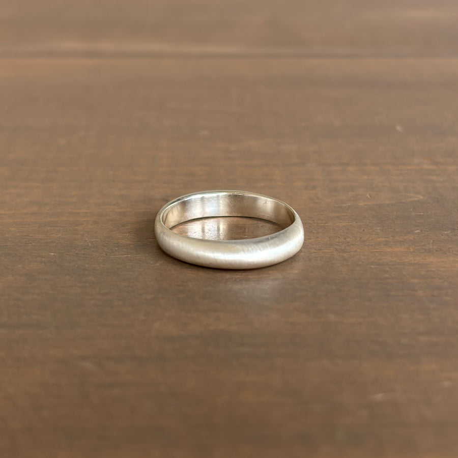 Liquid Sterling Silver 4mm Egg Ring