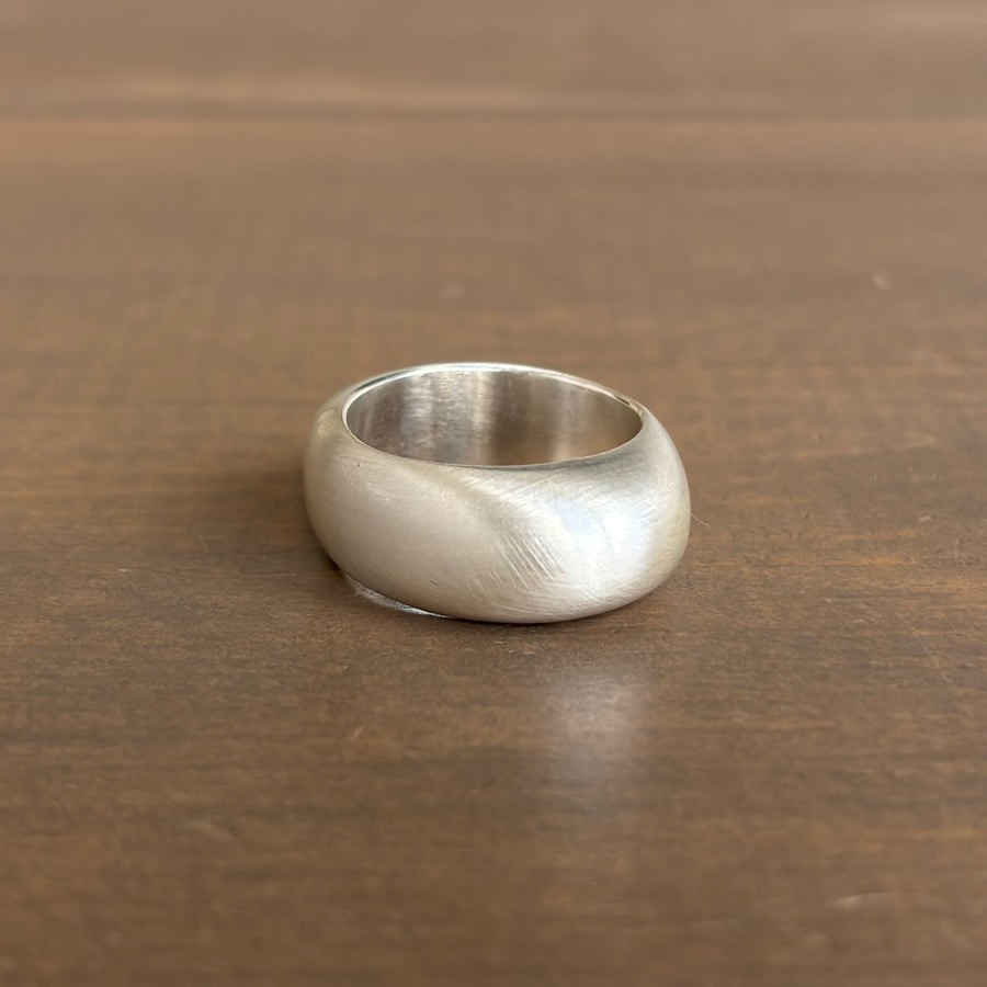 Liquid Sterling Silver 10mm Egg Ring