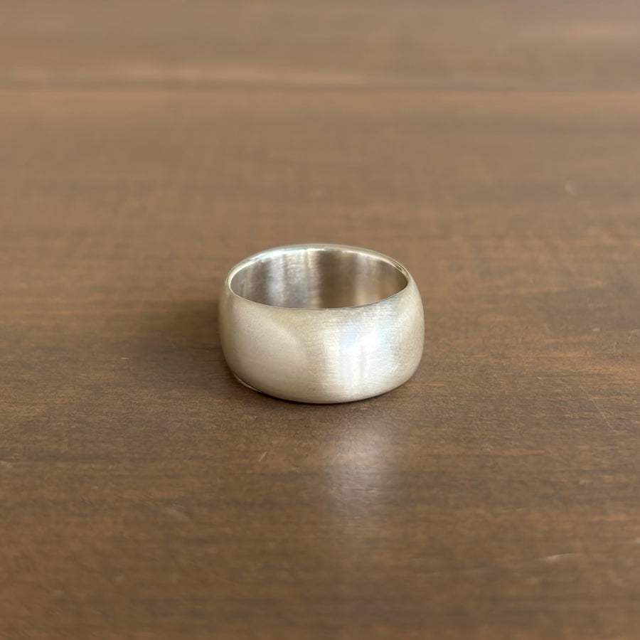 Liquid Sterling Silver 10mm Egg Ring