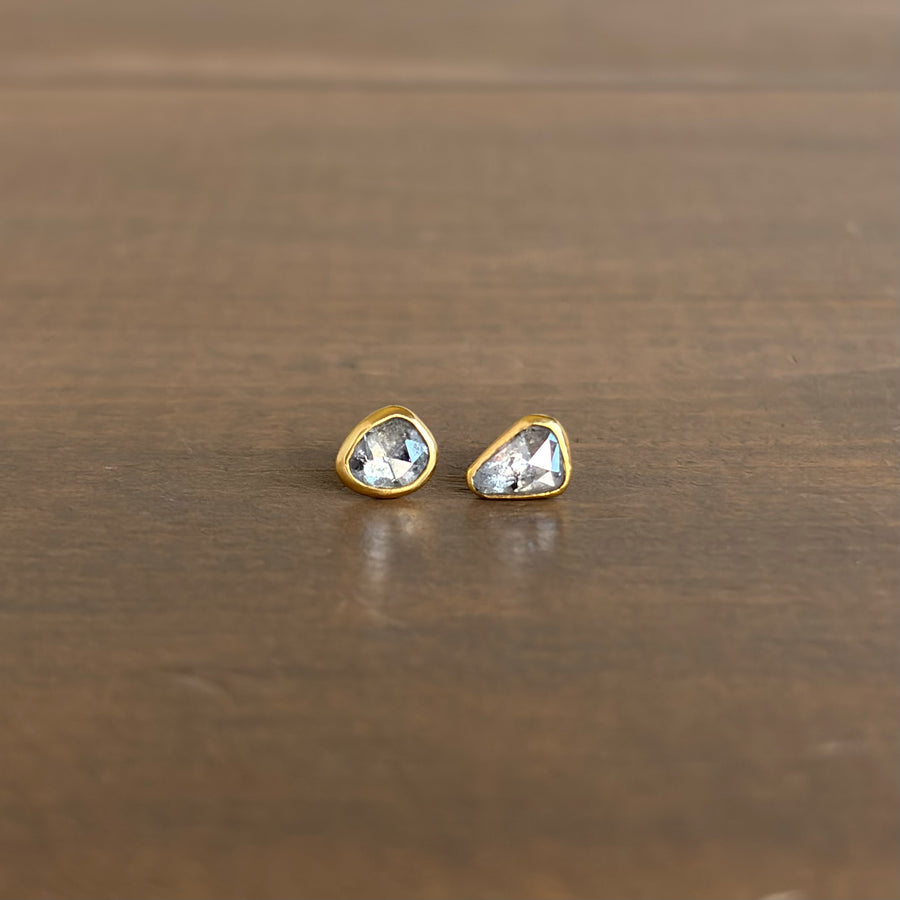 Lumen Diamond Slice Stud Earrings