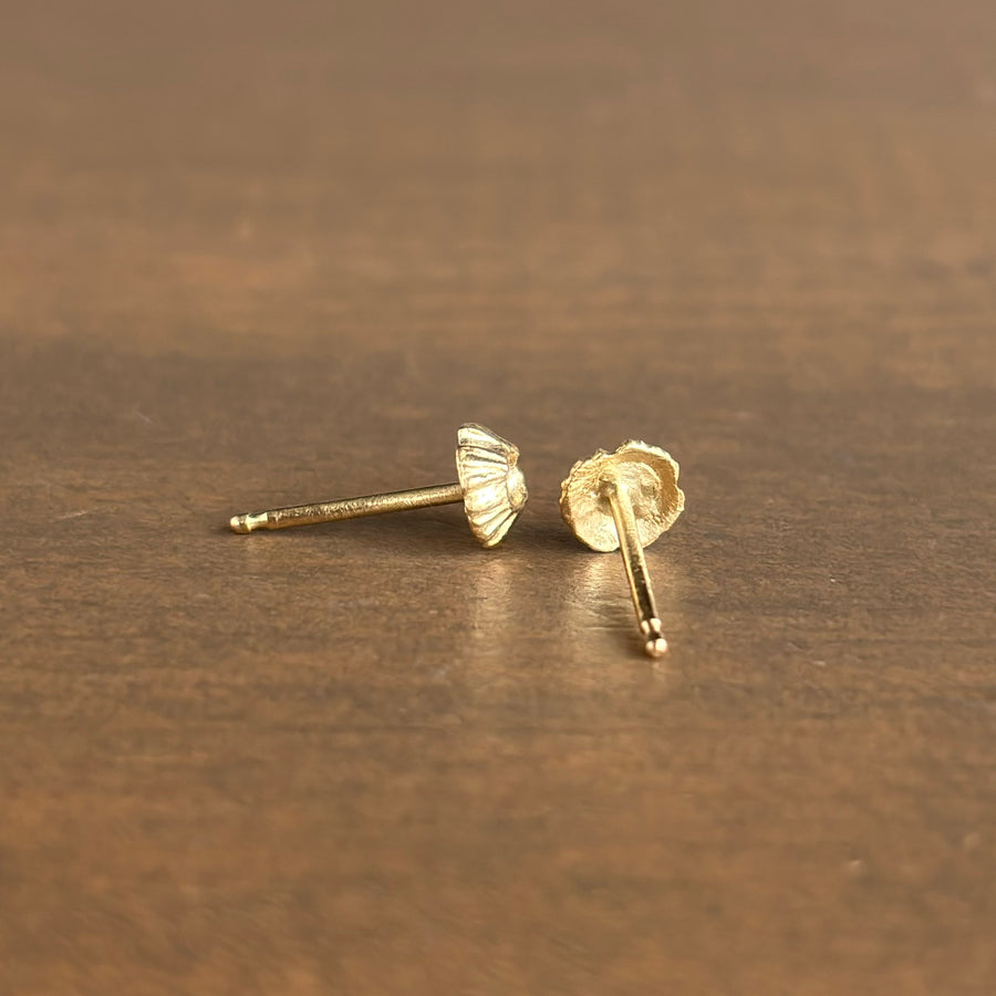 Gold Barnacle Stud Earrings