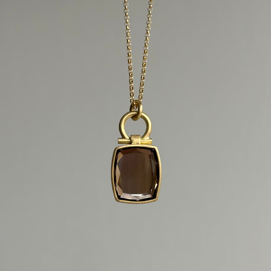 Smoky Quartz Tablet Pendant