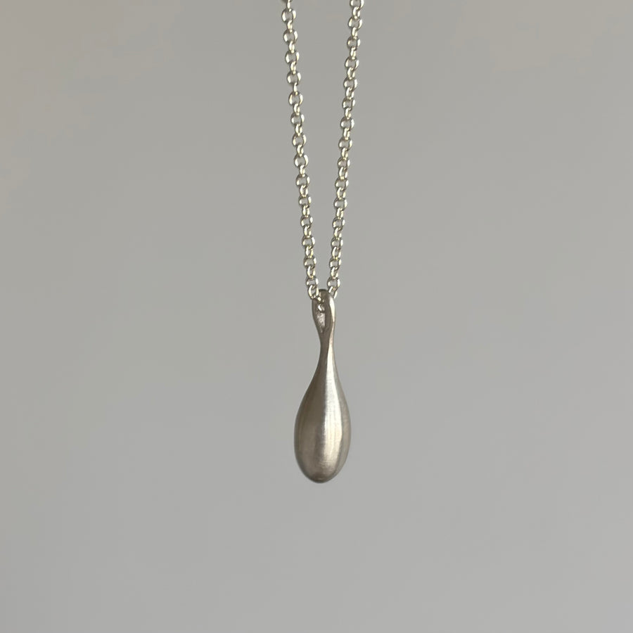 Petite Liquid Sterling Silver Drop Pendant