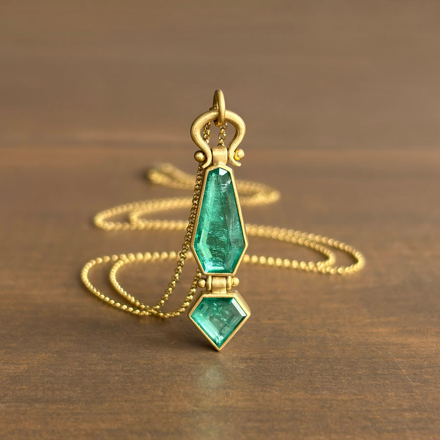 Emerald Exclamation Mark Pendant
