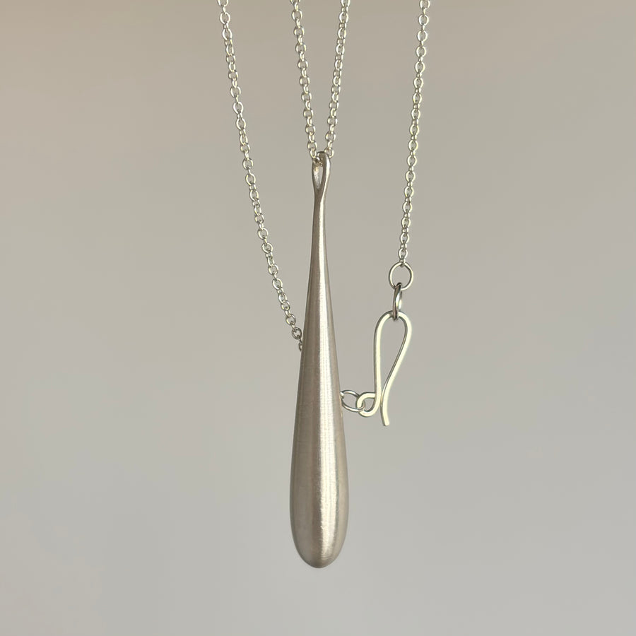 Large Liquid Sterling Silver Drop Pendant