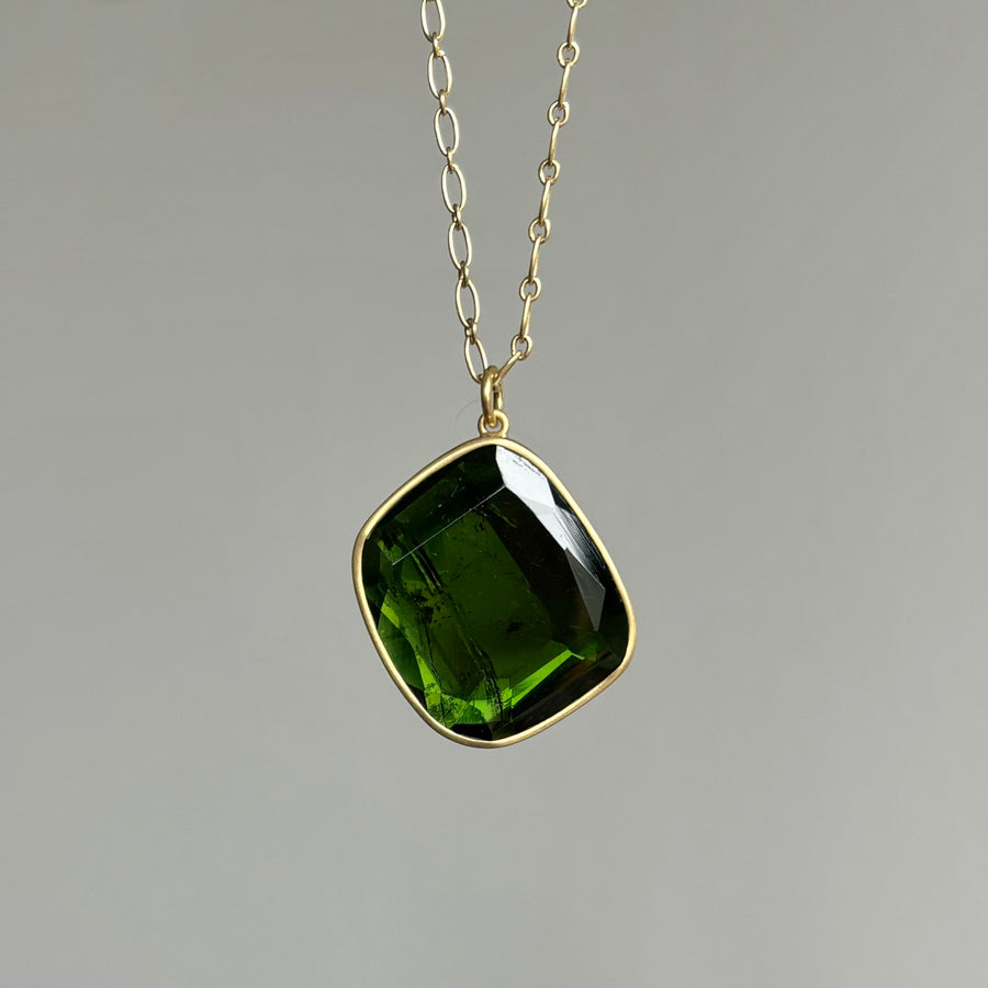 Green Tourmaline Shard Pendant