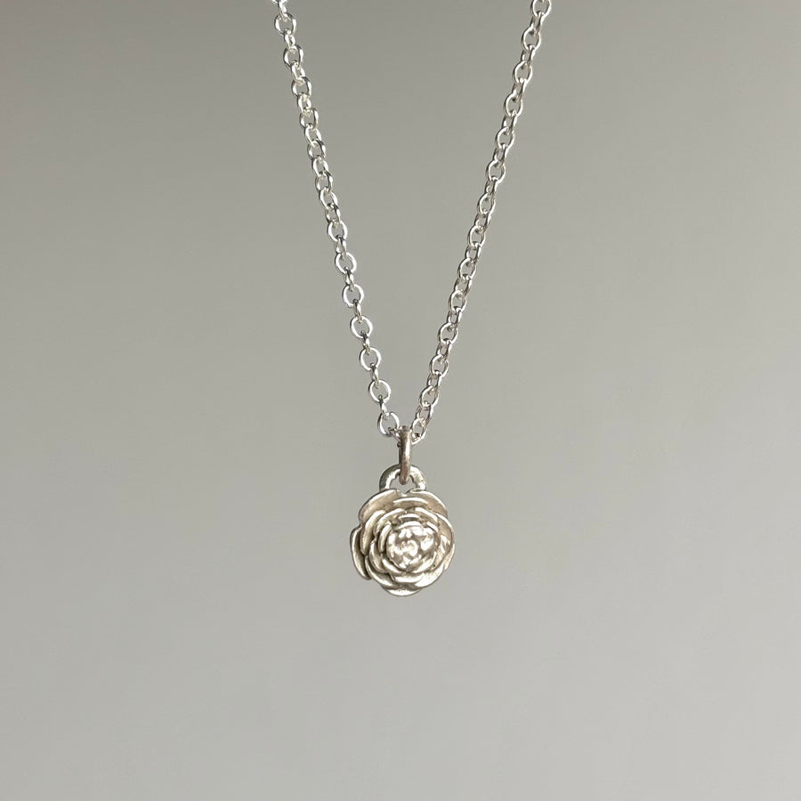 Silver Rose Garden Pendant
