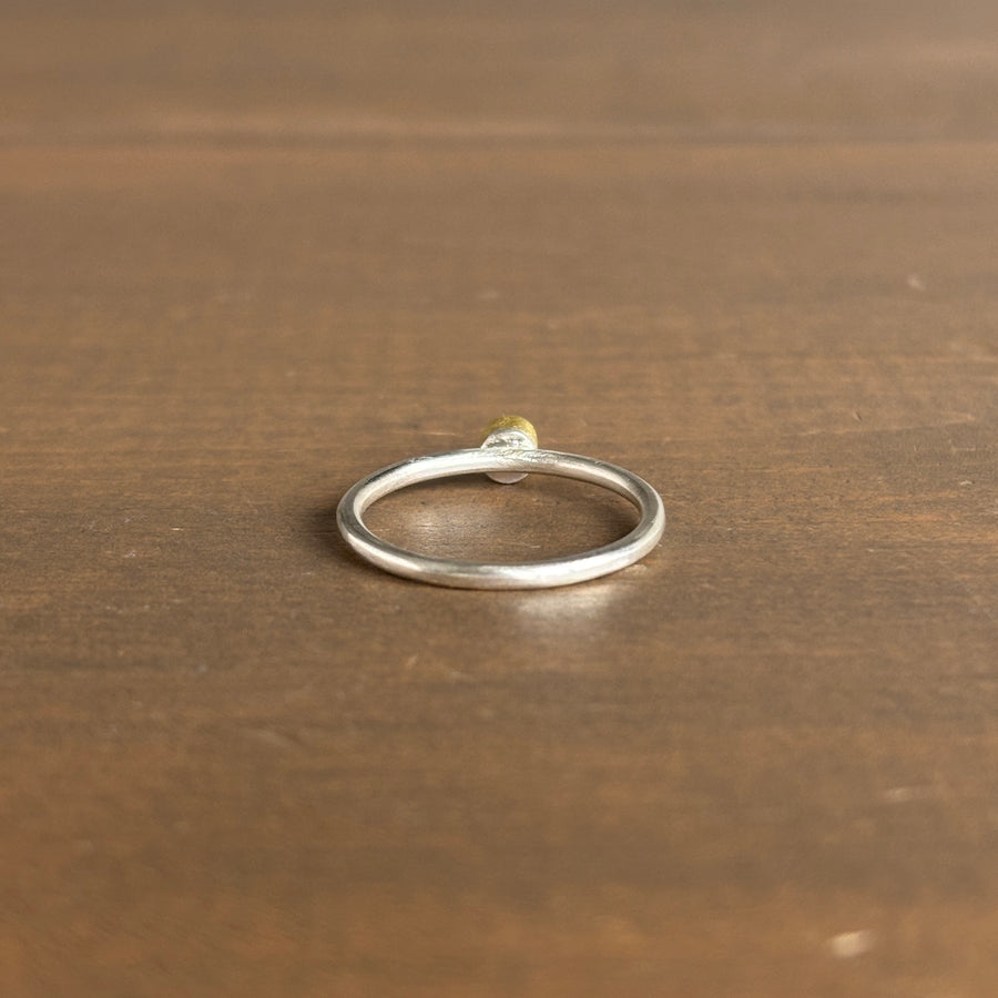 Teeny Round Rhodolite Garnet Ring