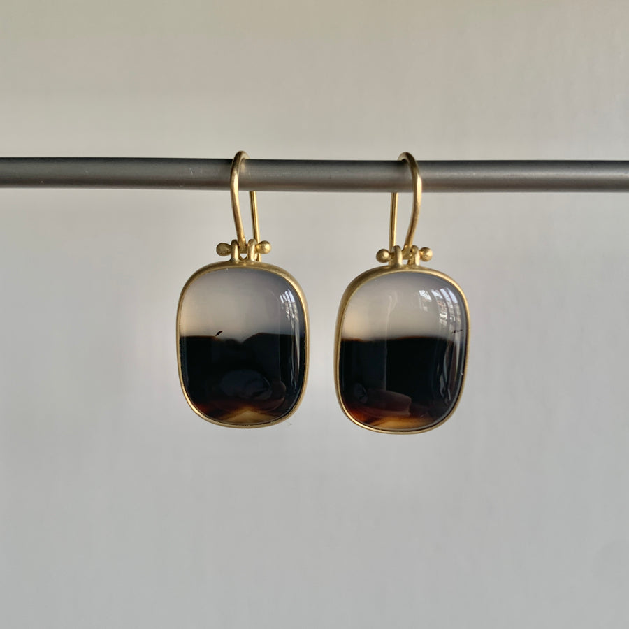 Montana Agate Cushion Earrings