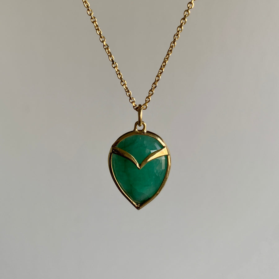 Emerald Owl Pendant