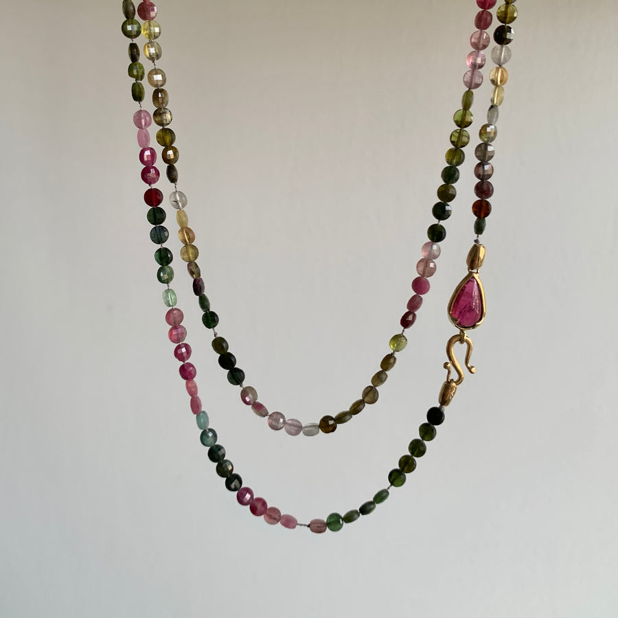Multicolor Tourmaline Serpent Necklace