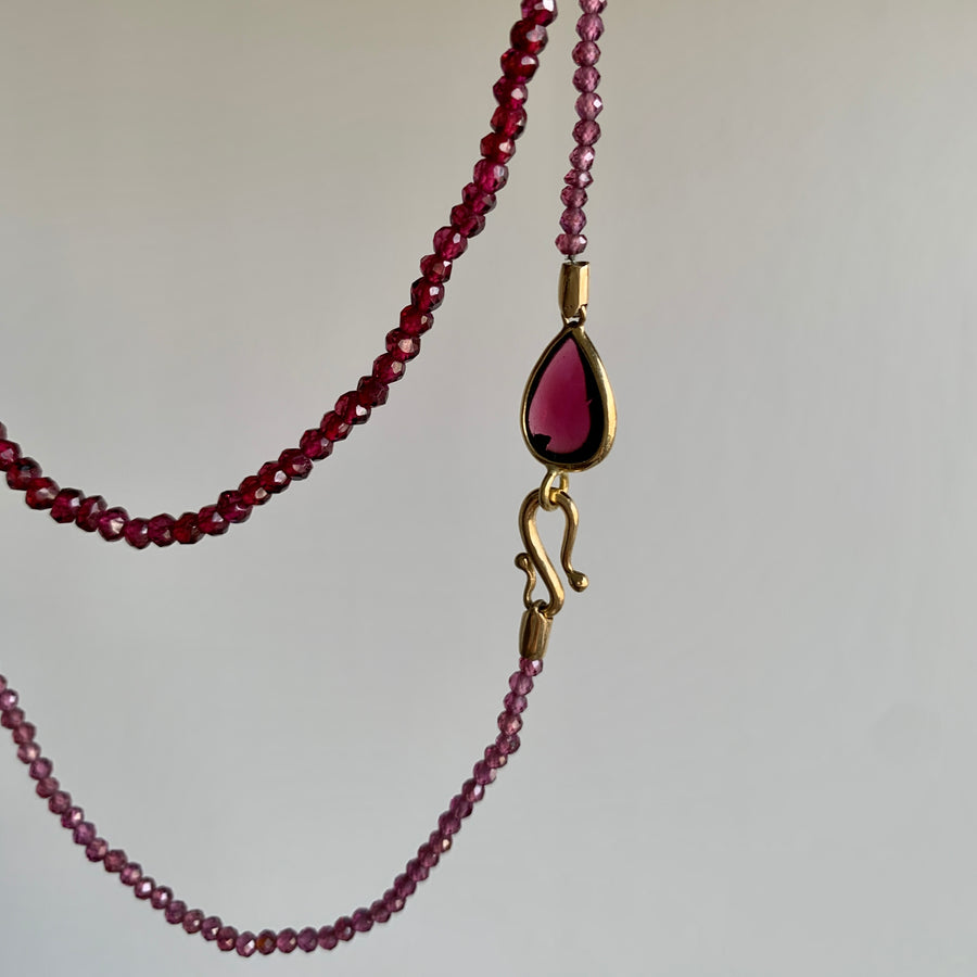 Garnet Serpent Necklace
