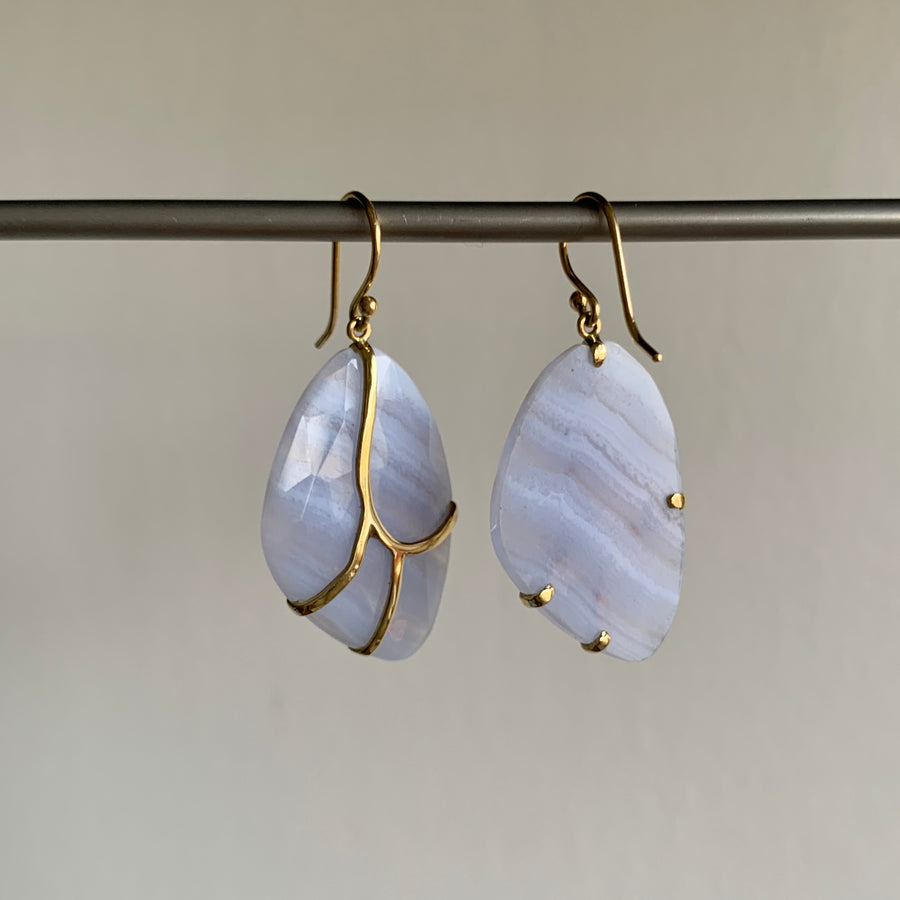 Lace Agate Butterfly Earrings