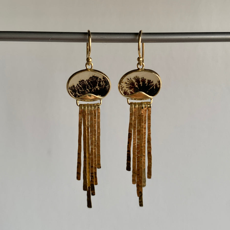 Montana Agate Jellyfish Earrings