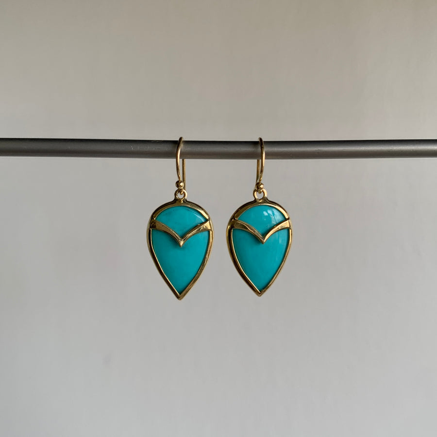 Turquoise Owl Earrings
