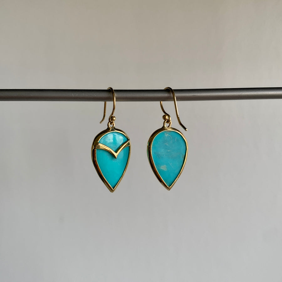 Turquoise Owl Earrings