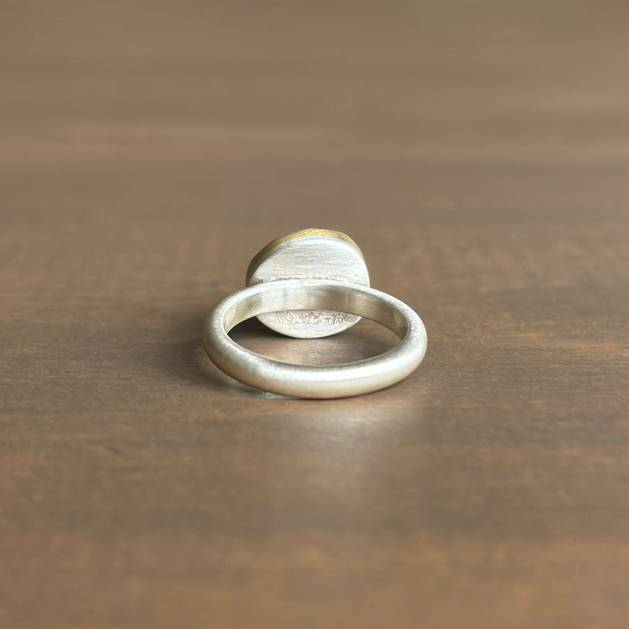 Faceted Oval Citrine Ring
