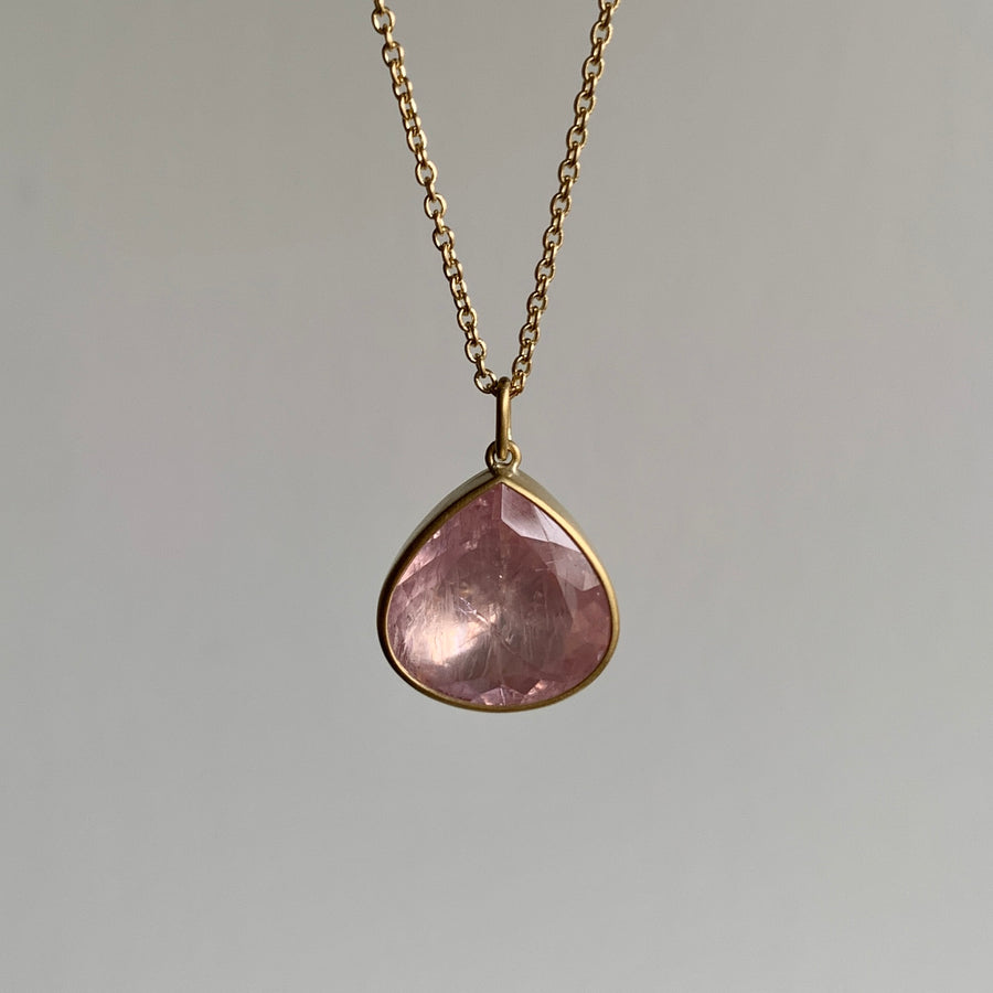 Morganite Teardrop Necklace