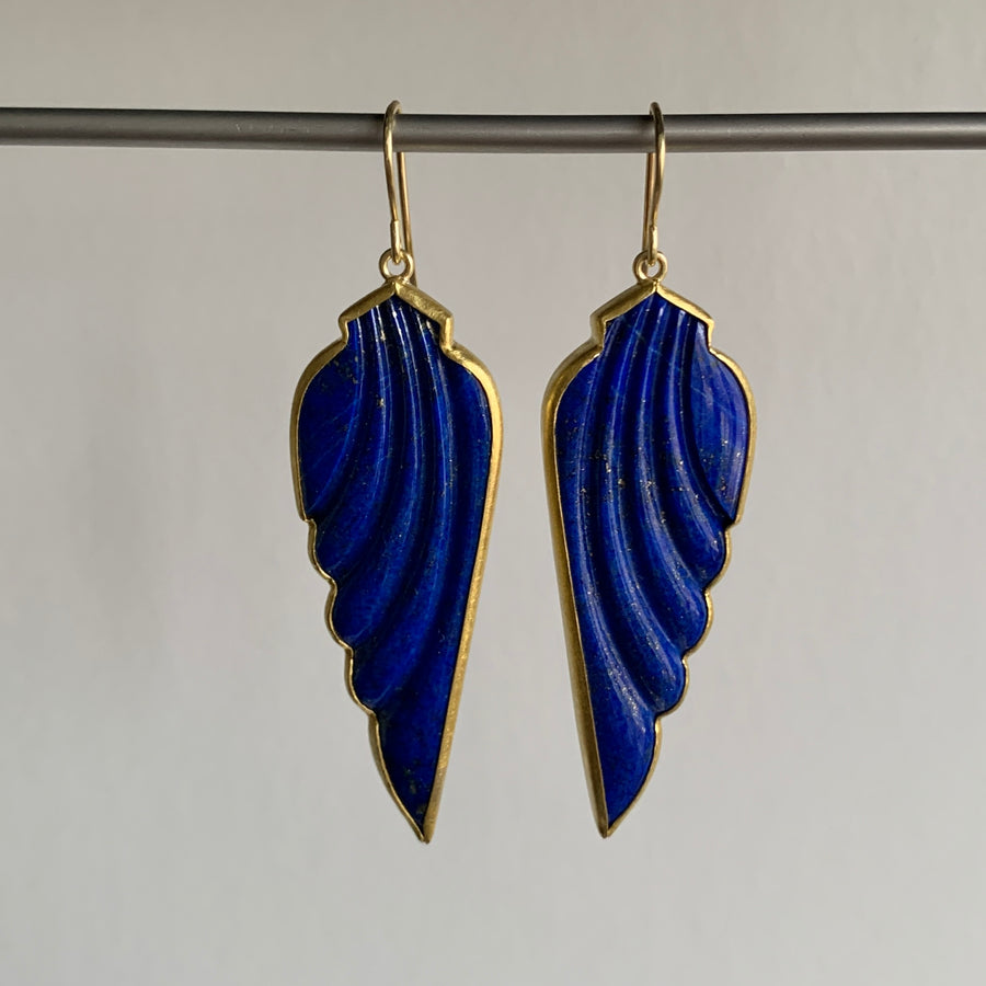 Lapis Wing Earrings