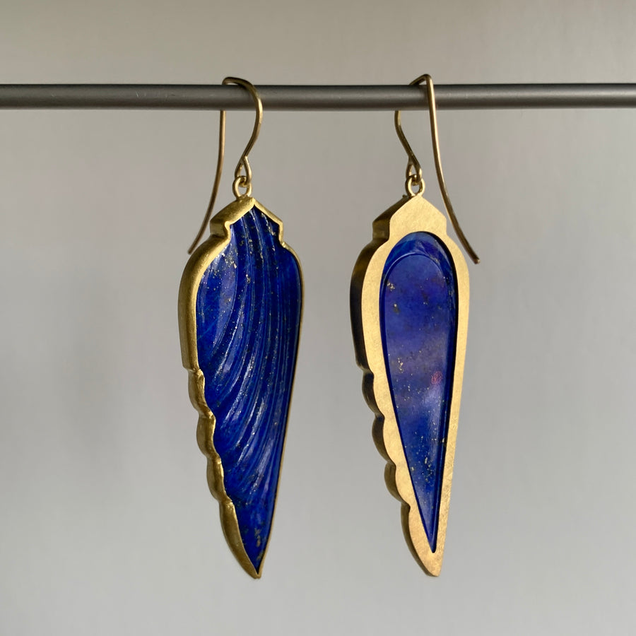 Lapis Wing Earrings