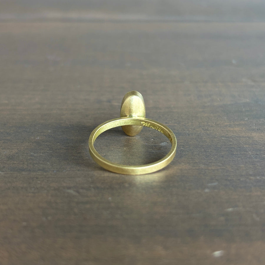 Faceted Purple Elongated Oval Morganite Stacking RIng