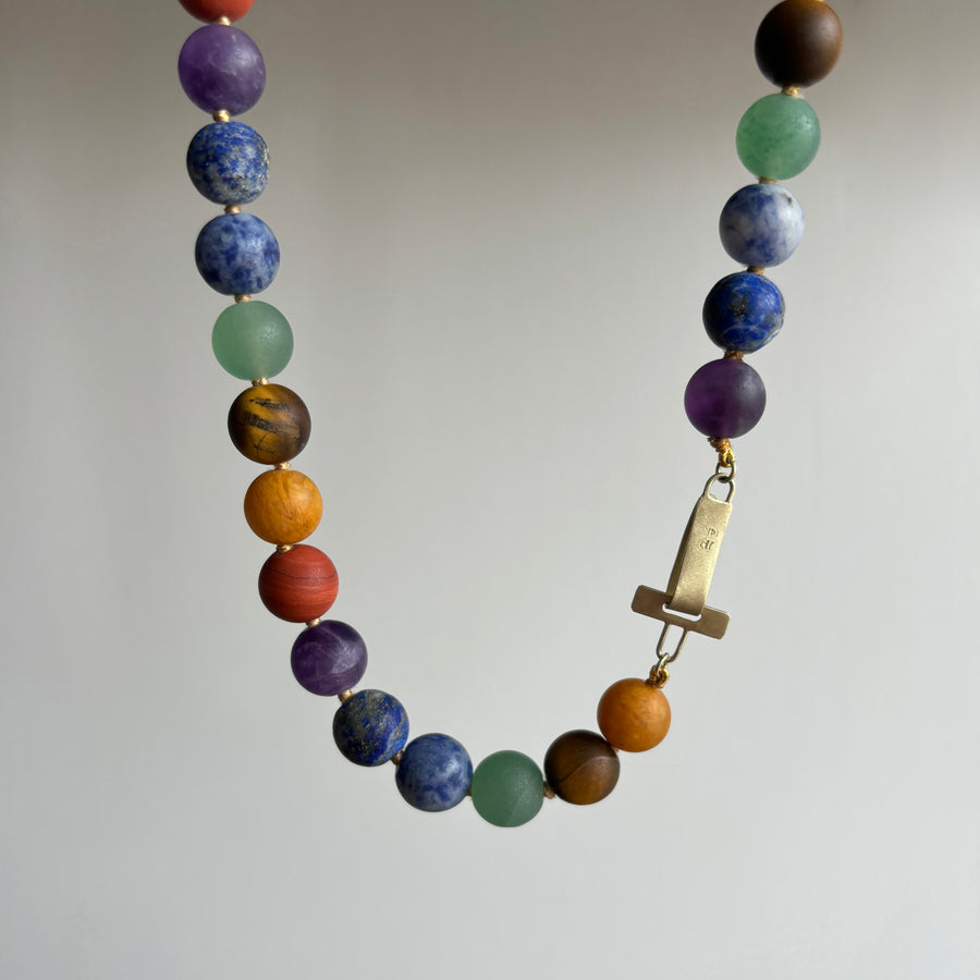 Wide Chakra Bead Necklace