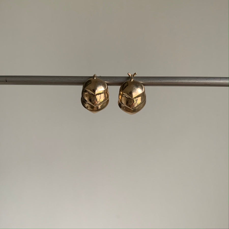 Small Gold Roly Poly Hoops