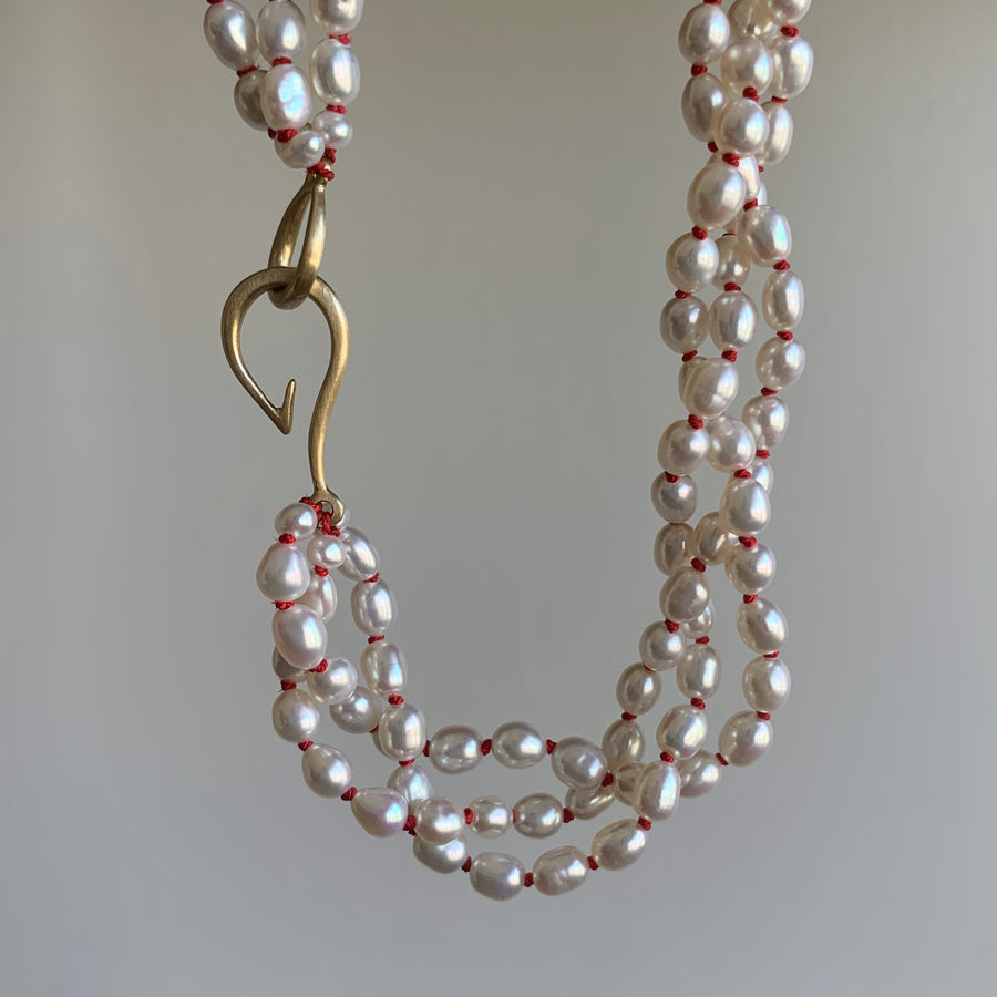 Frost Flowers Lace Pearl Ruthie B. Necklace