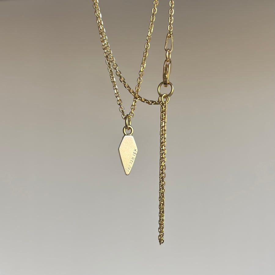 Light Champagne Diamond Spike Pendant hanging view 3