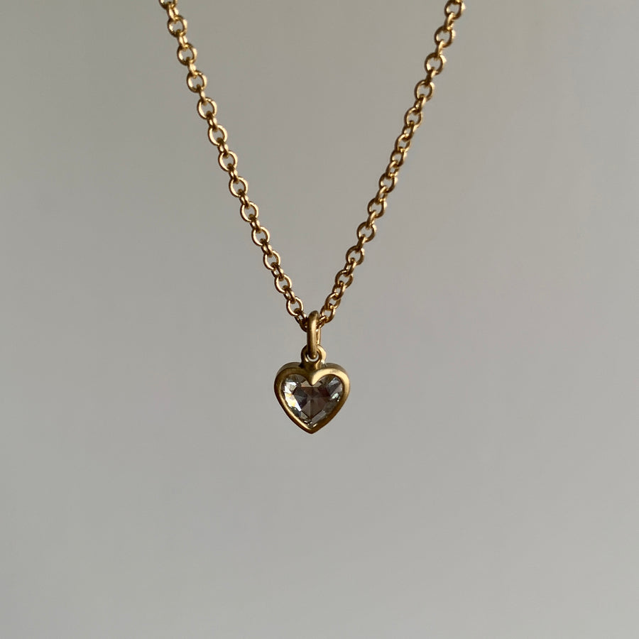 Lola Brooks Diamond Sweetheart Necklace necklace hanging view 1