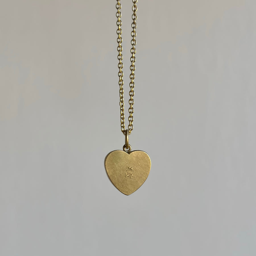 Lola Brooks Moonstone Cabochon Sweetheart Pendant necklace hanging view 3