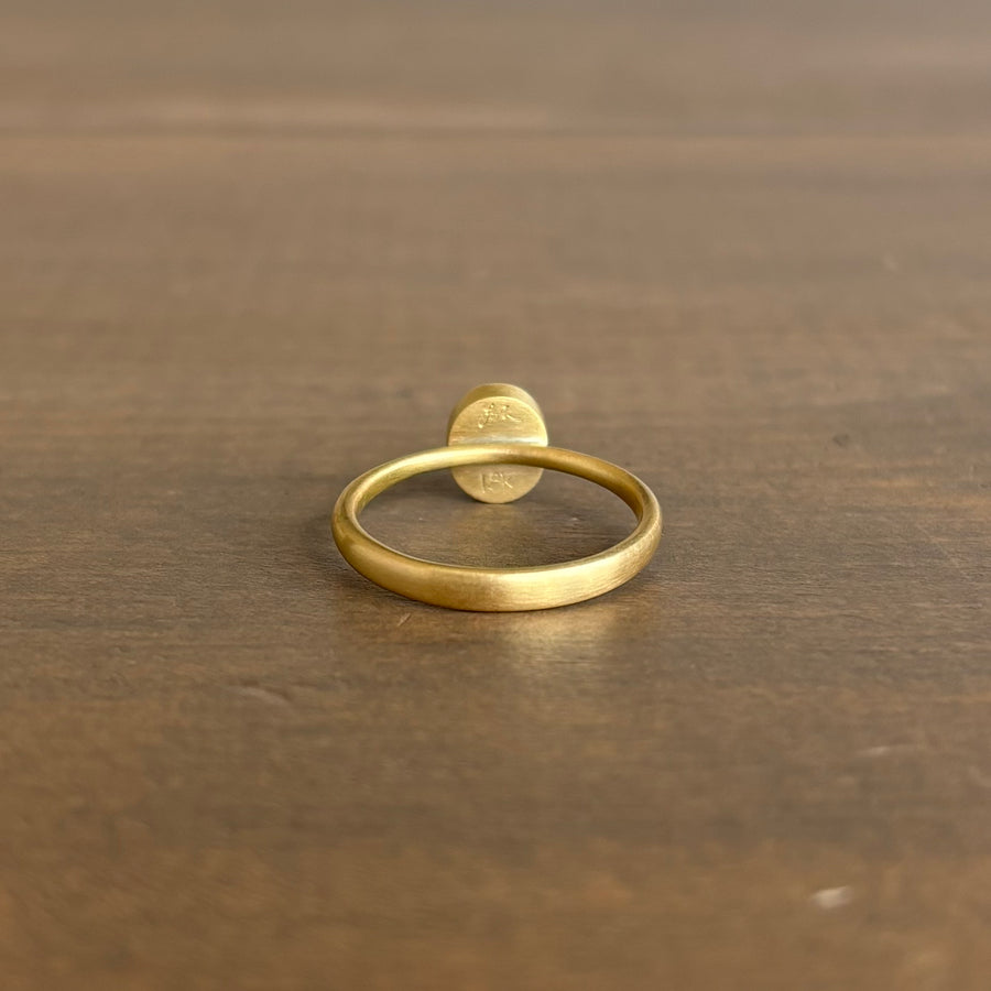 Lola Brooks Oval Peppery Diamond Ring side view 3