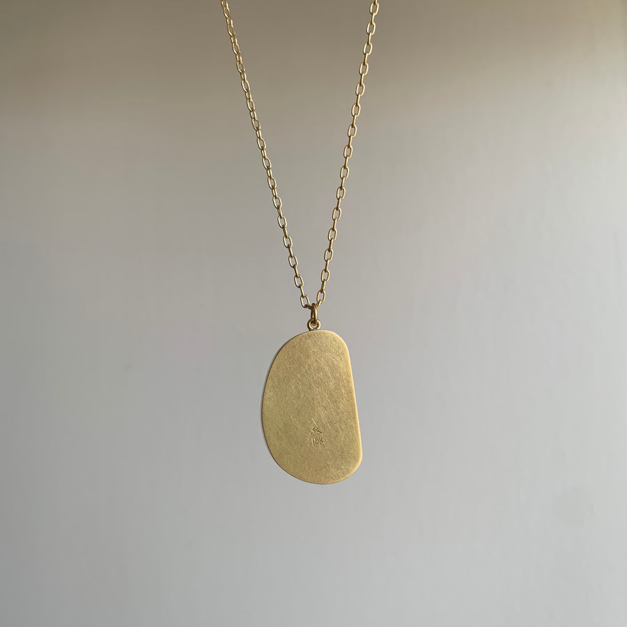 Lola Brooks Peachy Pink Tourmaline Necklace necklace hanging view 4