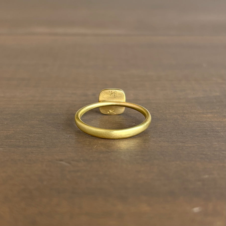 Lola Brooks Peppery Diamond Cushion Ring side view 3