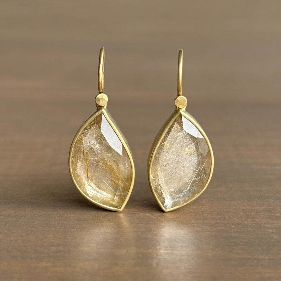 Lola Brooks Rutilated Quartz Paisley Earrings earrings front view