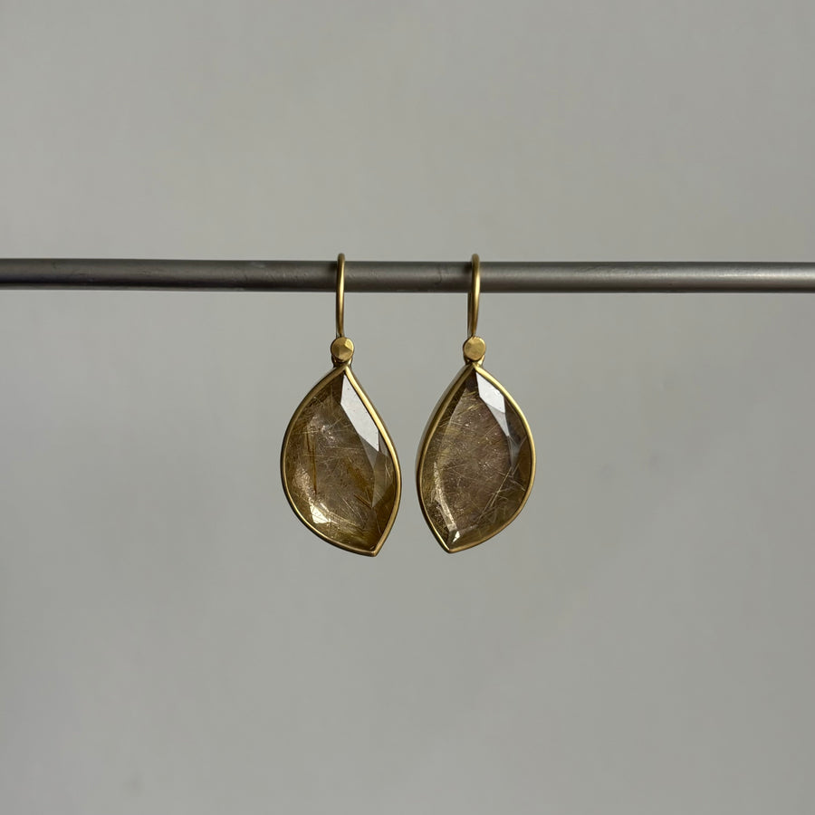 Lola Brooks Rutilated Quartz Paisley Earrings earrings hanging view 1