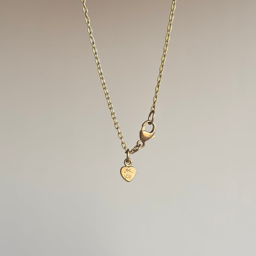 Lola Brooks Teeny Ruby Sweetheart Pendant necklace hanging view 2