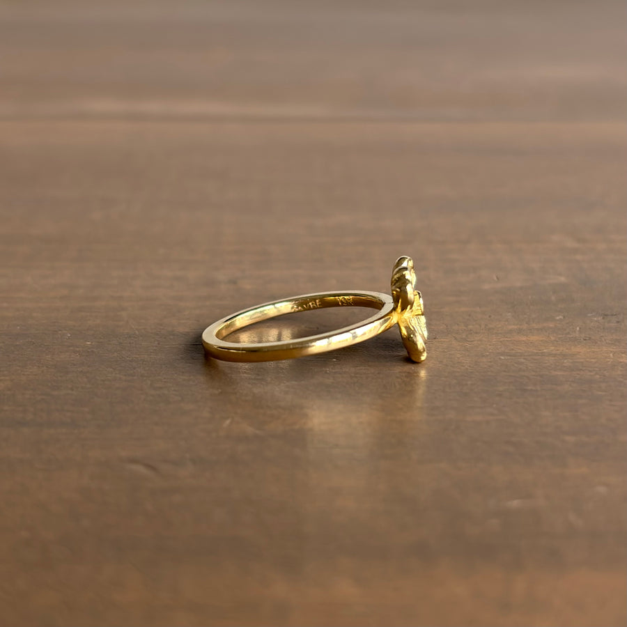 Dogwood Flower Diamond Ring side view 2