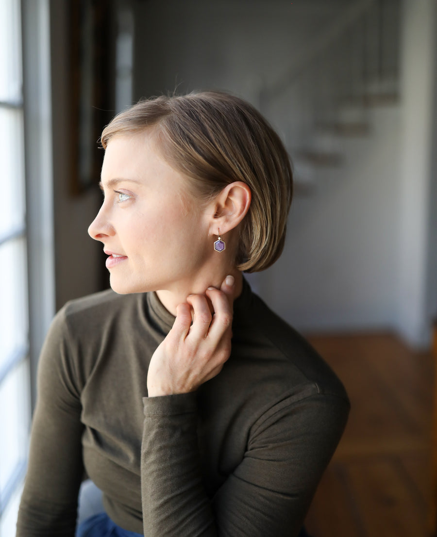 Ruby Crystal Drop Earrings