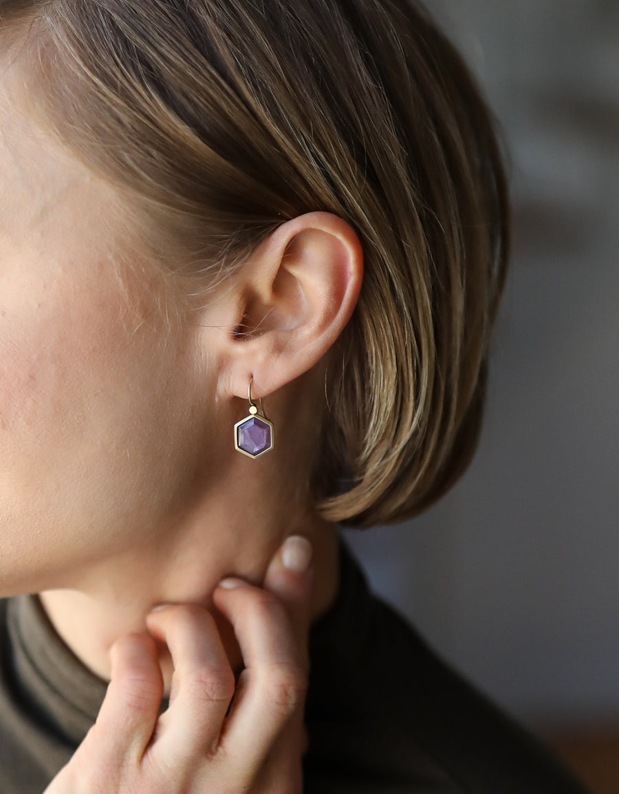 Ruby Crystal Drop Earrings