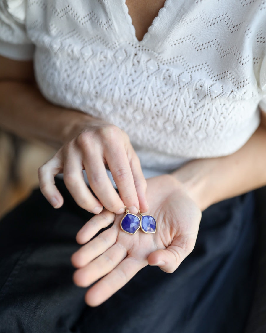 Lapis Navette Earrings