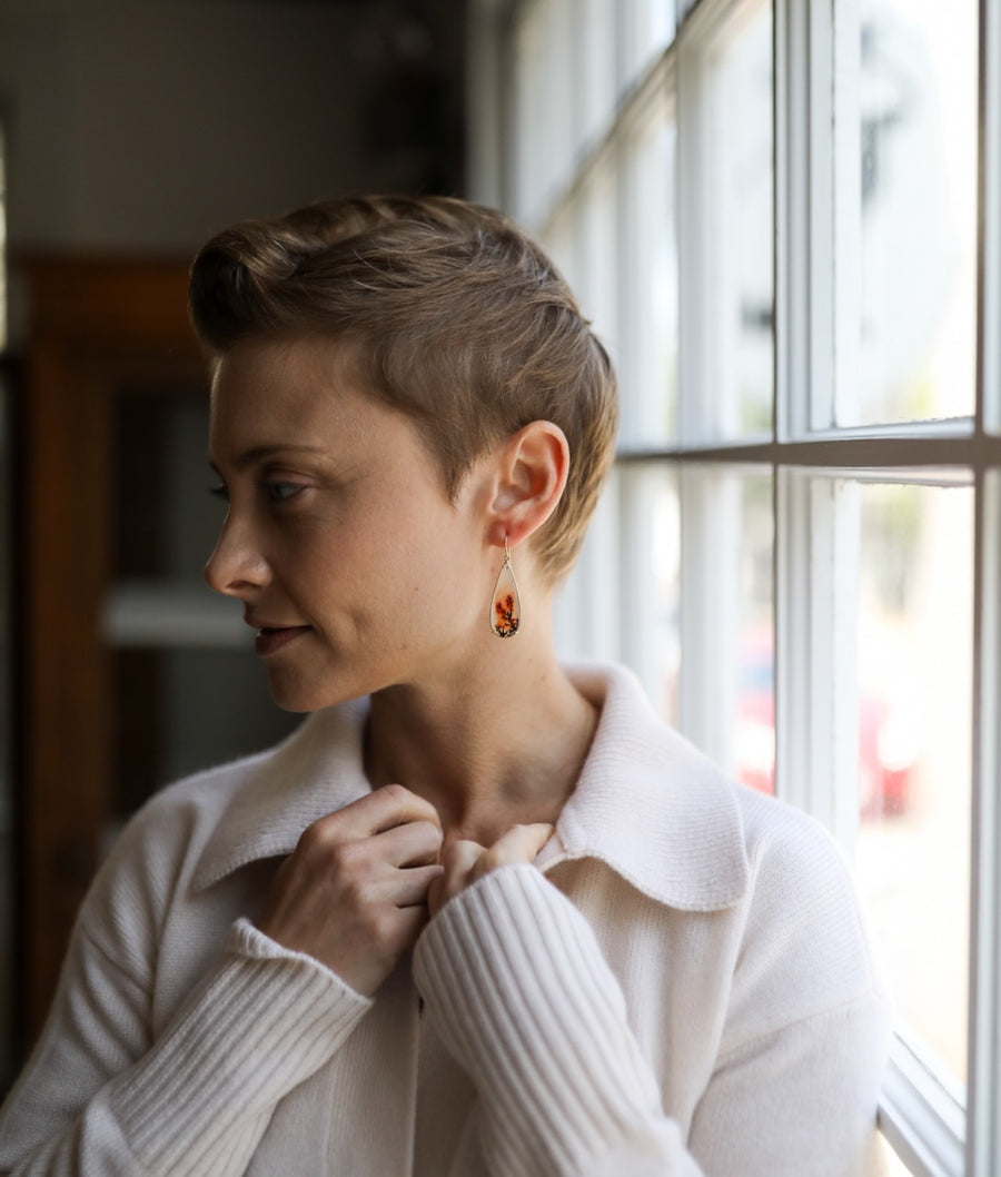 Dendritic Agate Earrings